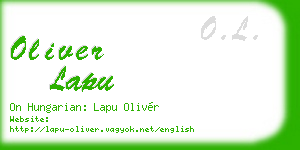 oliver lapu business card