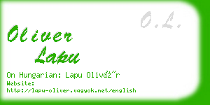 oliver lapu business card